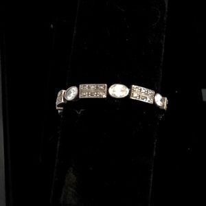Sterling silver bracelet with clear stones
